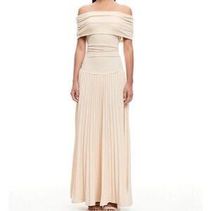 LIONESS field of dreams maxi dress in oatmeal size L NWT chic homecoming wedding